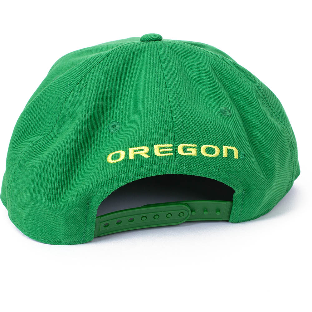 Classic Oregon O, Nike, Green, Flatbill, Performance/Dri-FIT, Accessories, Unisex, Pro, Plain, Arched Ducks, Oregon, Adjustable, Hat, 882525